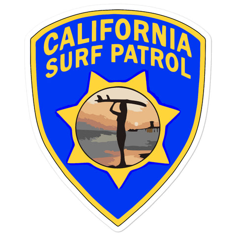 California Surf Patrol Surfer Girl Sticker